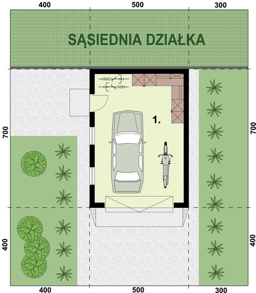 Parter projektu G339B budynek gospodarczy