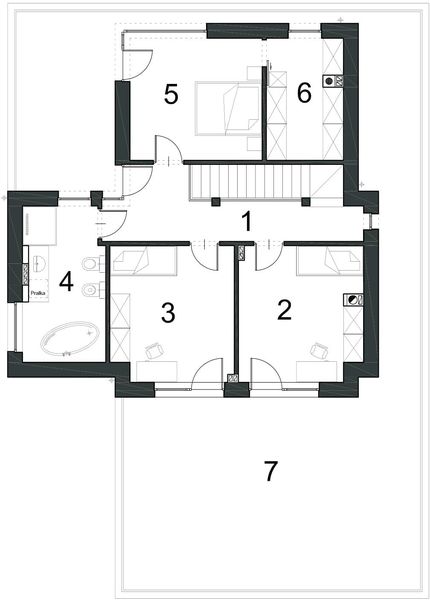 Piętro 1 projektu Klasyczny D33