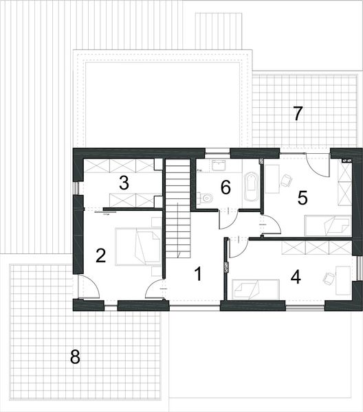 Piętro 1 projektu Dopasowany D34