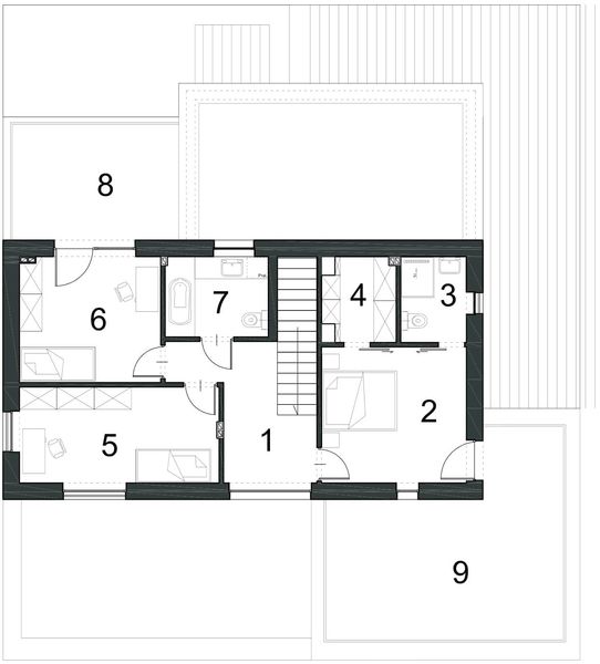 Piętro 1 projektu Alternatywny D35