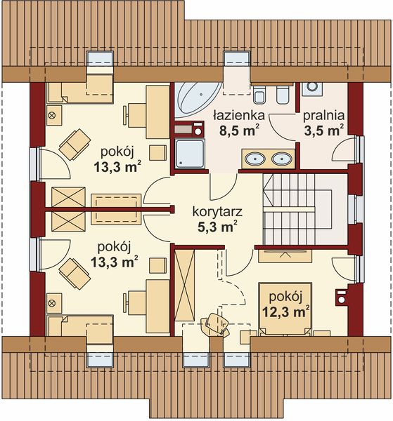 Poddasze projektu Domena 202