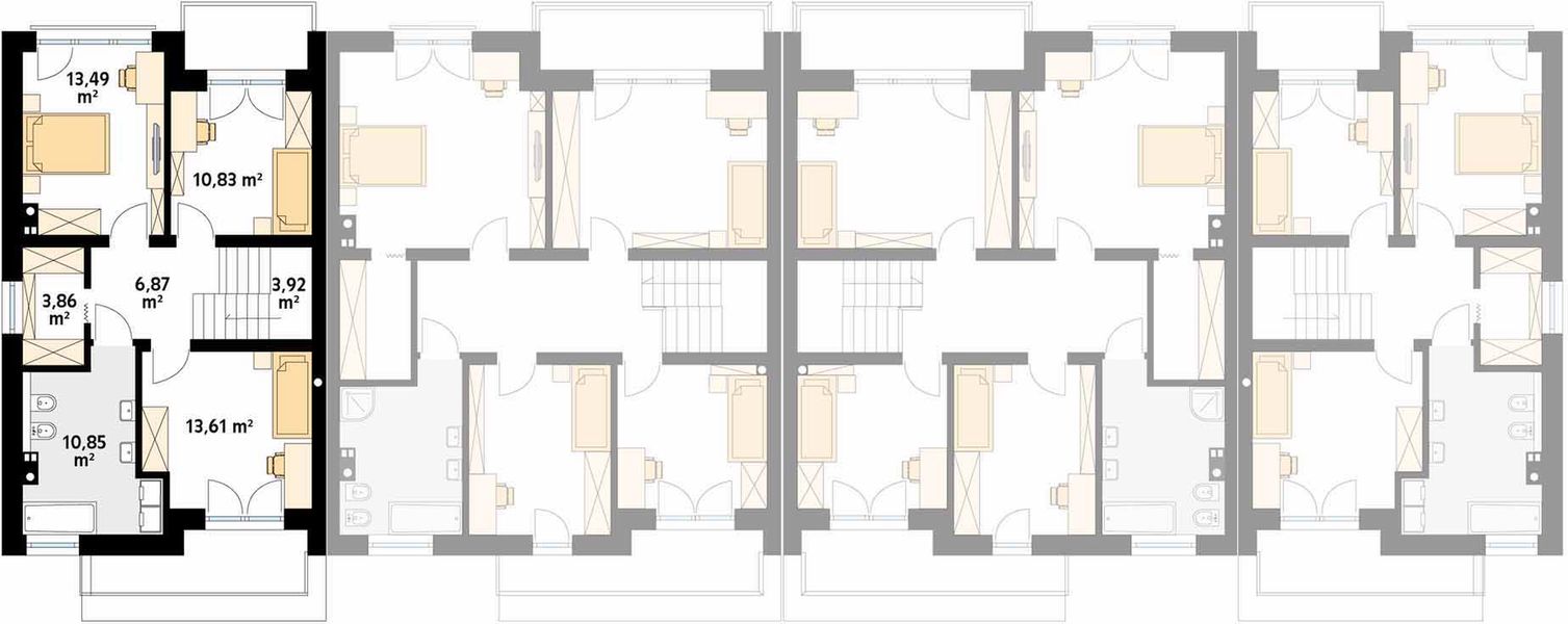 Piętro 1 projektu Dąb 2