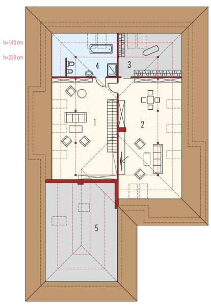 Poddasze projektu Tanita II G2 01 energo