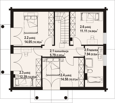 Poddasze projektu Sarnowo dw1