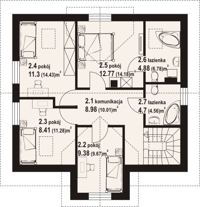 Poddasze projektu Brzezina nowa