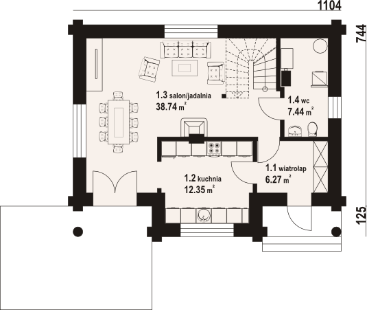 Parter projektu Bolesławice małe 36 dw