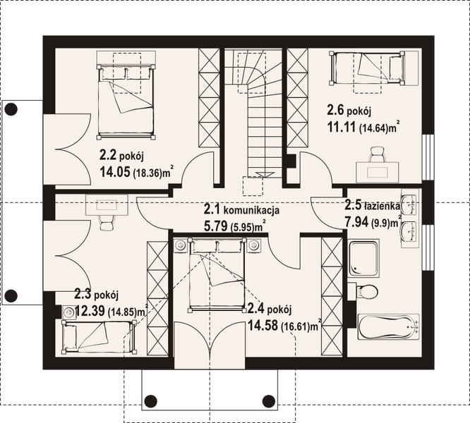 Poddasze projektu Sarnowo dws1