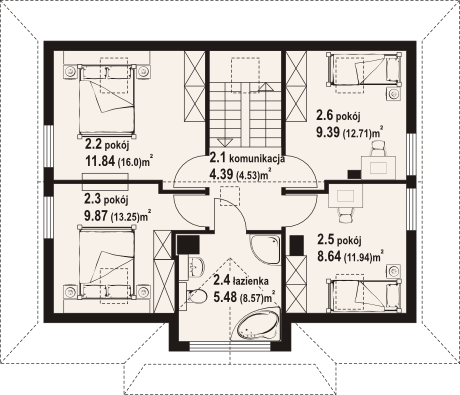 Poddasze projektu Jurgów 9 dw