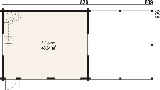 Parter projektu Garaż GD 4w