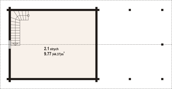 Poddasze projektu Garaż GD 4w