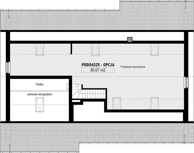 Poddasze projektu E-133a