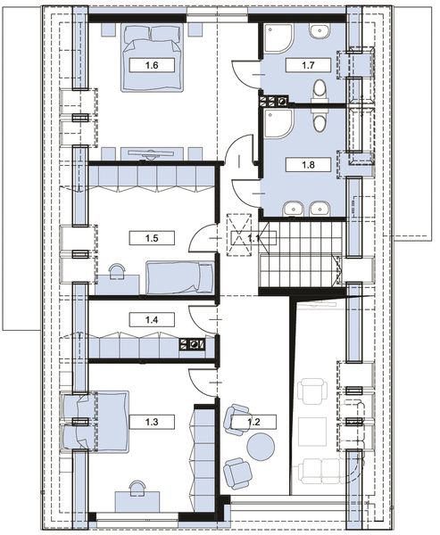 Poddasze projektu Doris