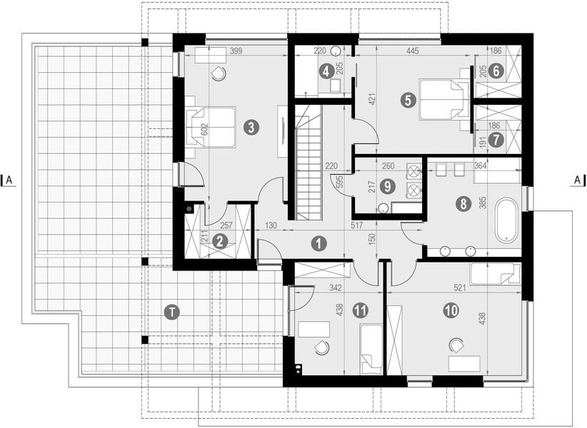 Piętro 1 projektu HomeKoncept 62