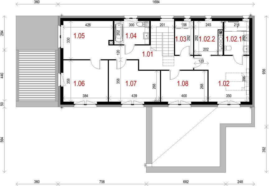 Piętro 1 projektu House x14