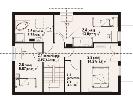 Poddasze projektu Bartne dw 29