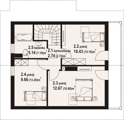 Poddasze projektu Świdnica mała dw 29