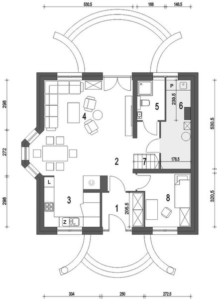 Parter projektu Dom Dla Ciebie 3 bez garażu [B1]