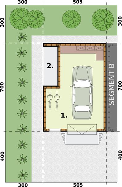Parter projektu G19 szkielet drewniany (jeden segment) do zbliźniaczenia