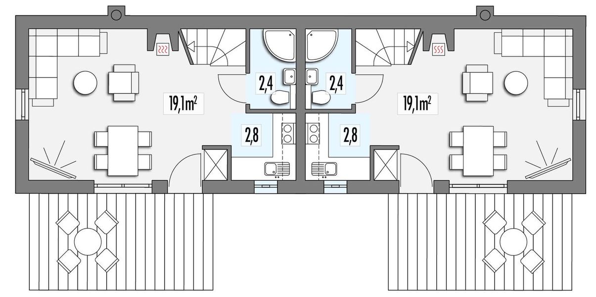 Parter projektu Mikrus letniskowy podwójny