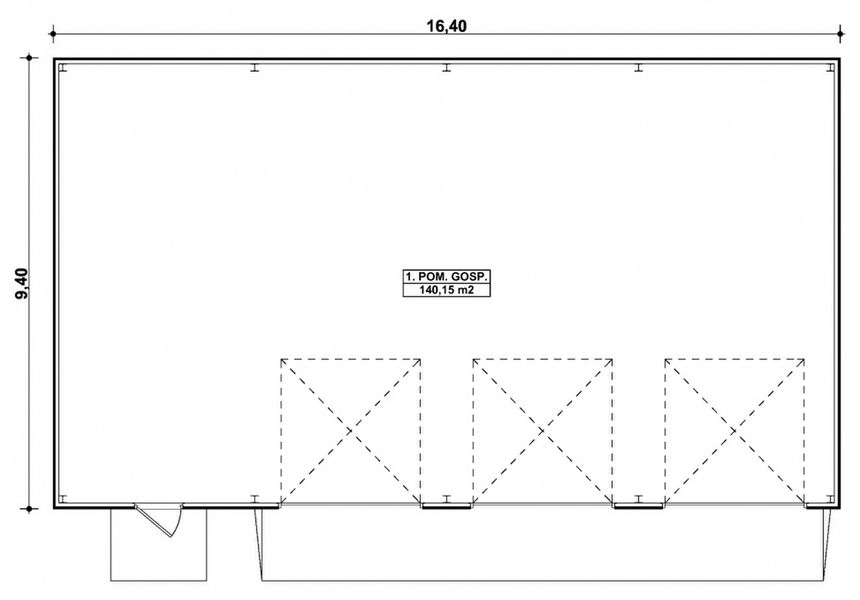 Parter projektu G371 - Budynek gospodarczy
