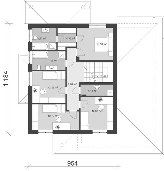Piętro 1 projektu uA61