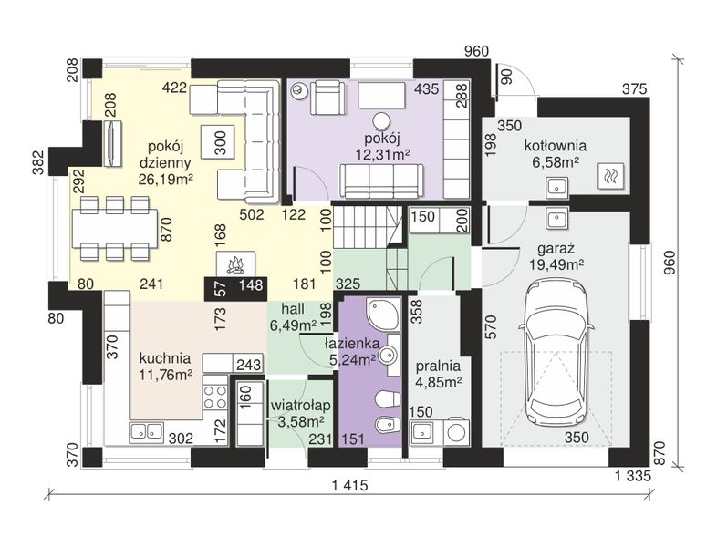Parter projektu Dom przy Cyprysowej 14 K
