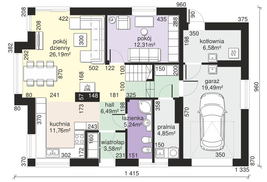 Parter projektu Dom przy Cyprysowej 14 K2