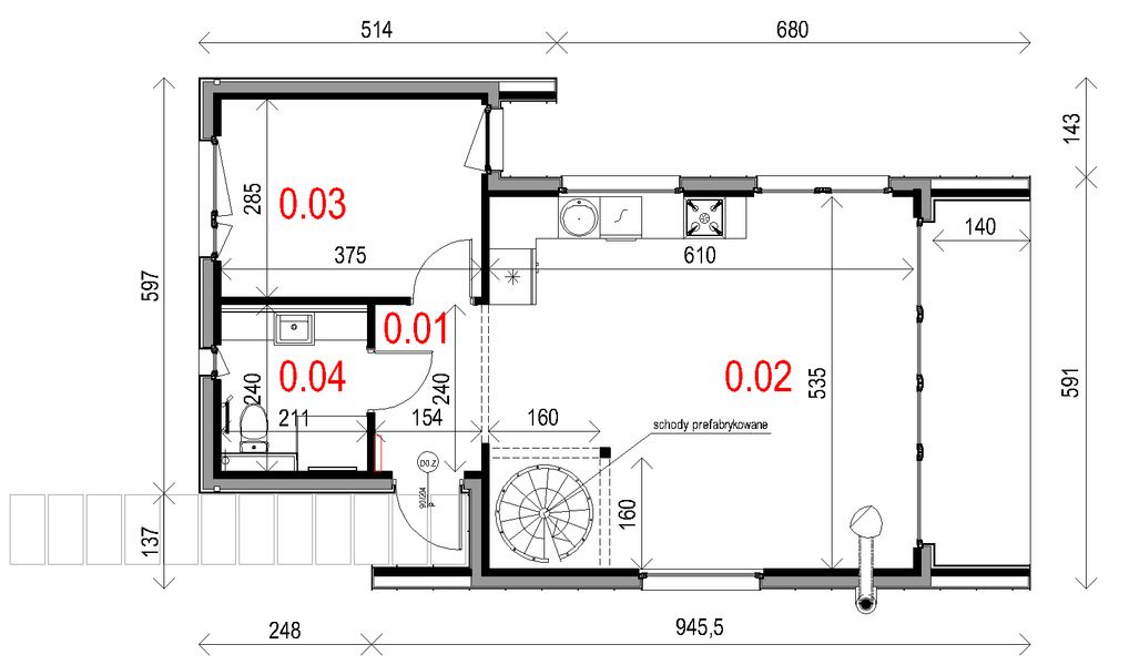 Parter projektu House S.2 – drewno HBE