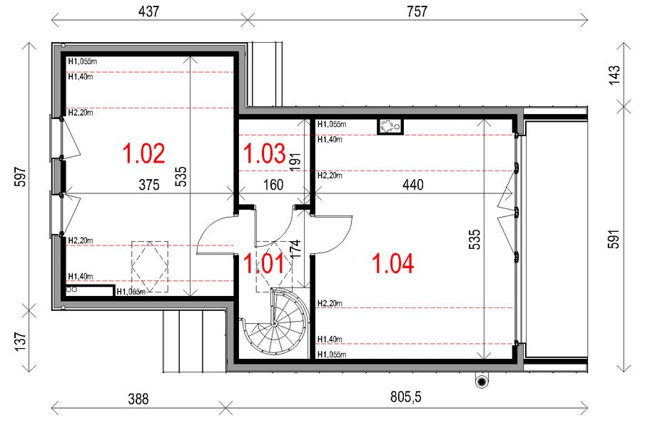 Poddasze projektu House S.2 – drewno HBE