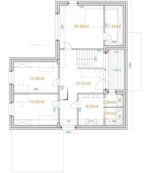 Poddasze projektu eko Typowy 35