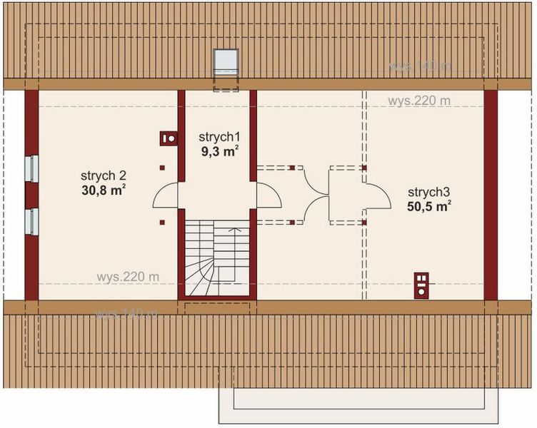 Poddasze projektu Domena 114 A