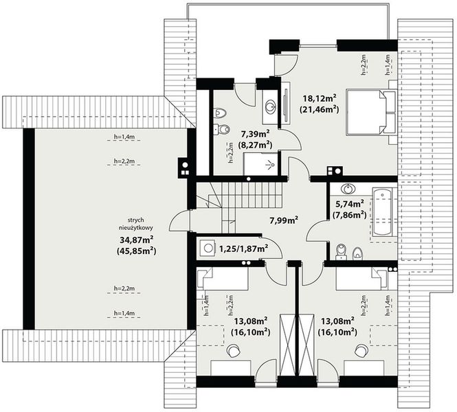Poddasze projektu Dino 2