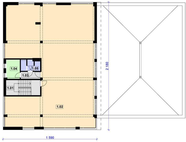 Piętro 1 projektu PS-SB-V5