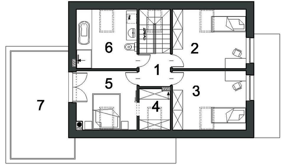 Poddasze projektu Uroczy D44
