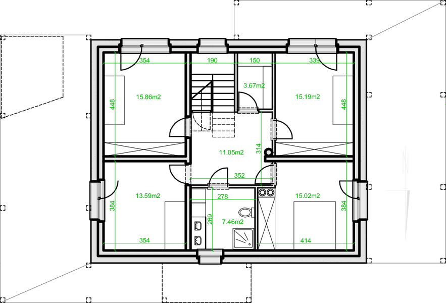 Poddasze projektu eko Typowy 39
