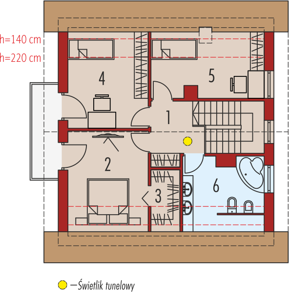 Poddasze projektu Dagna