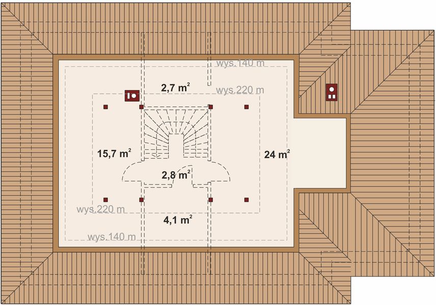 Poddasze projektu Domena 112 A