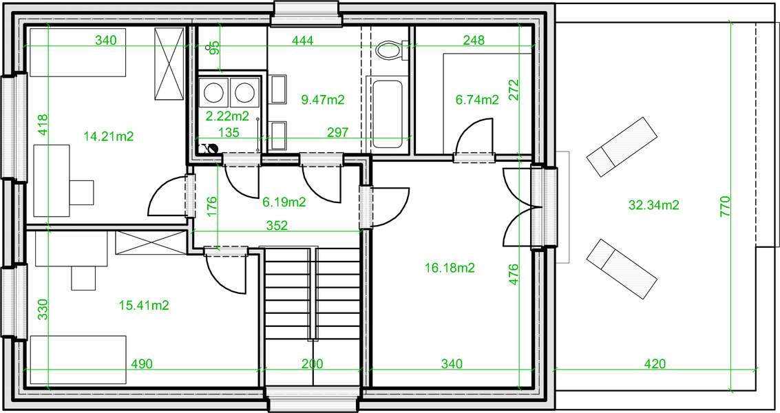 Piętro 1 projektu eko Typowy 30