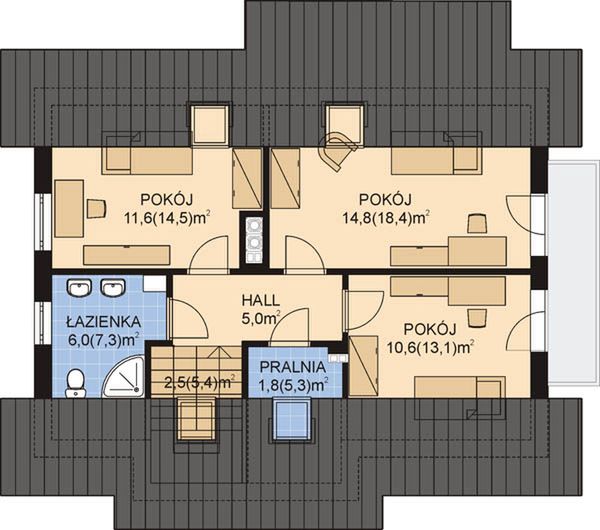 Poddasze projektu APS 205 NEW