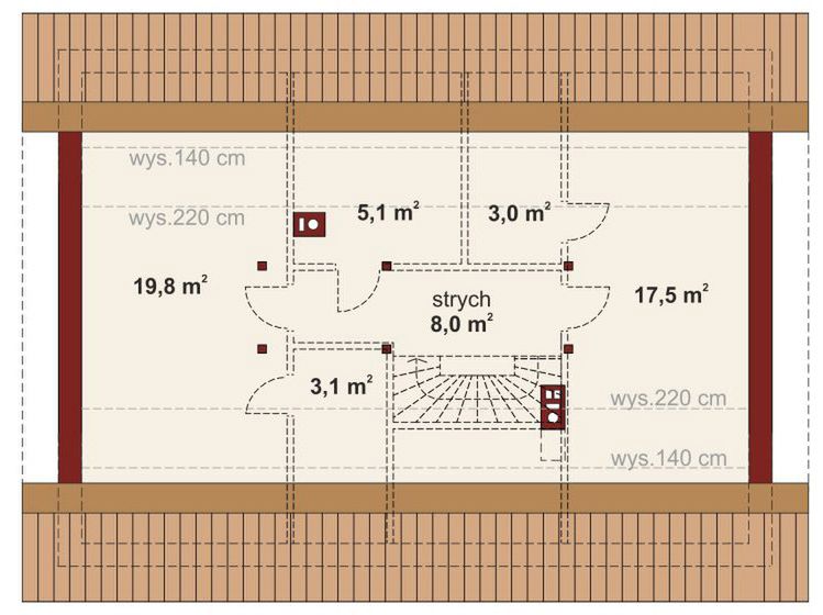Poddasze projektu Domena 120