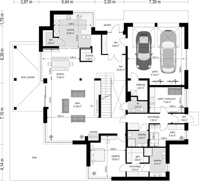 Parter projektu Willa komfortowa