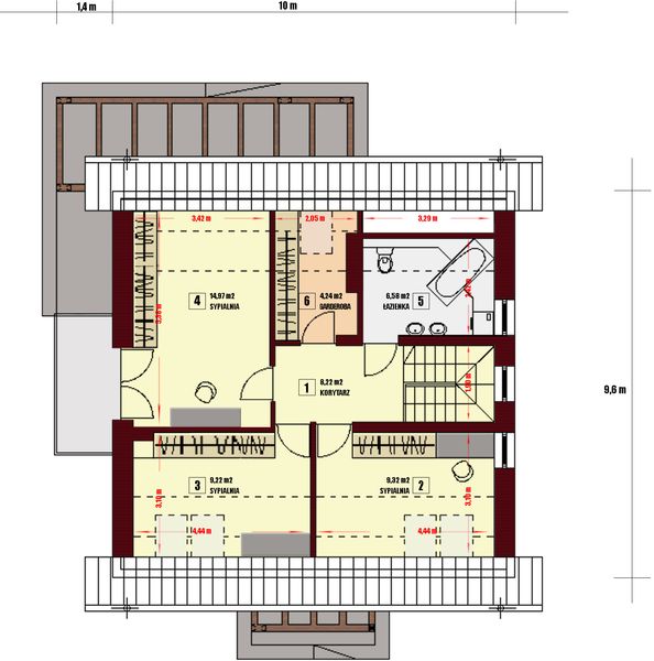 Poddasze projektu Dom w Pensylwanii 3