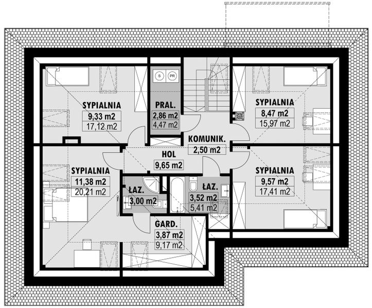 Poddasze projektu E-226