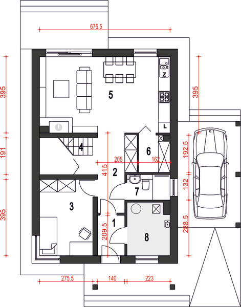 Parter projektu Agat II z wiatą [A]