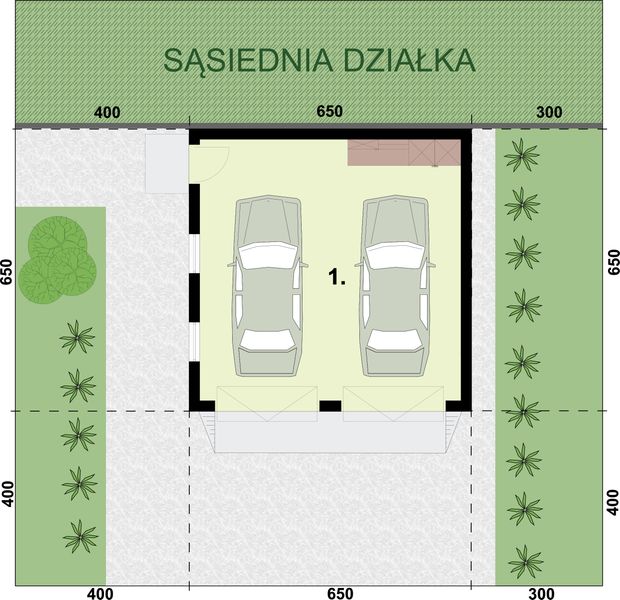 Parter projektu G330B budynek gospodarczy