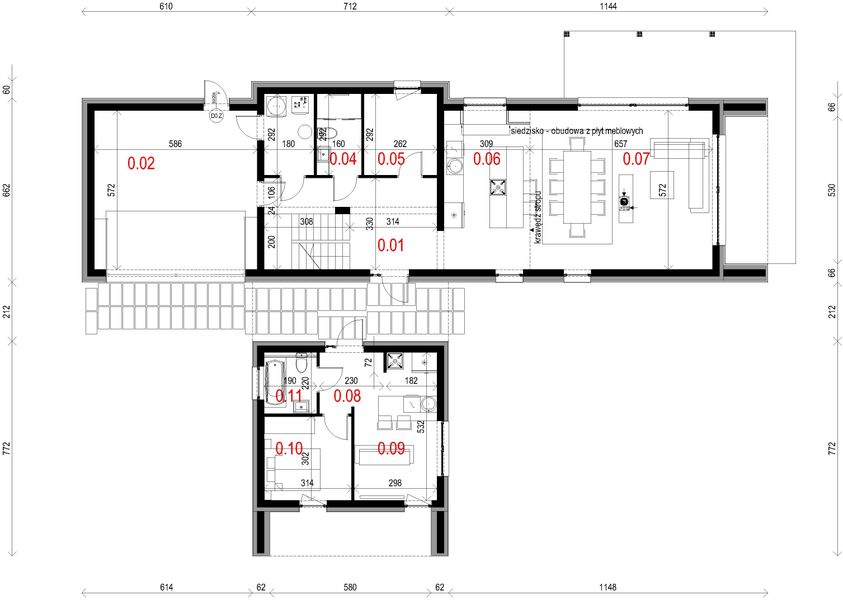 Parter projektu House x10.1 – murowany