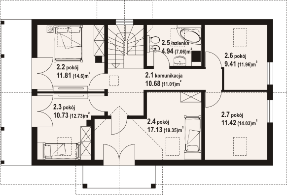 Poddasze projektu Milicz 53 dws