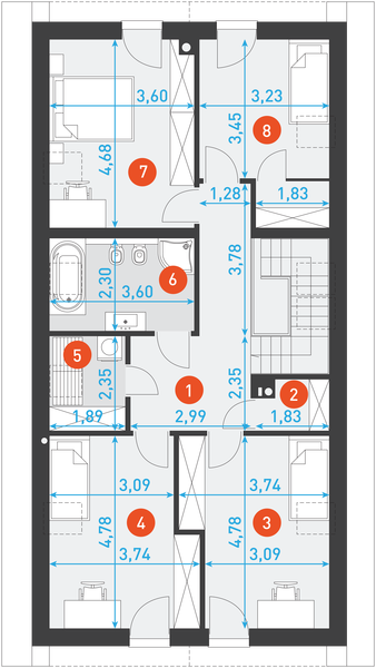 Poddasze projektu Miły 1A