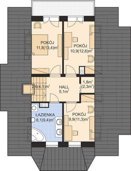 Poddasze projektu APS 001 NEW + P