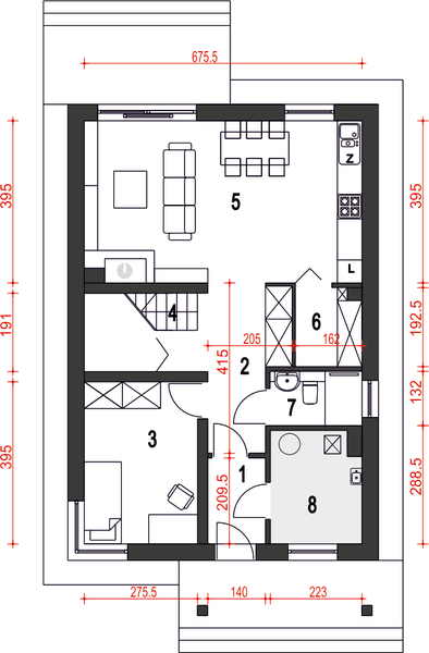 Parter projektu Agat II bez garażu [B]